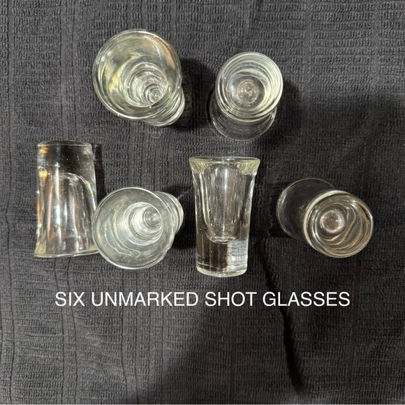 unmarked Other - Heavy Duty Clear Shot Glasses, Set of Six, Party On